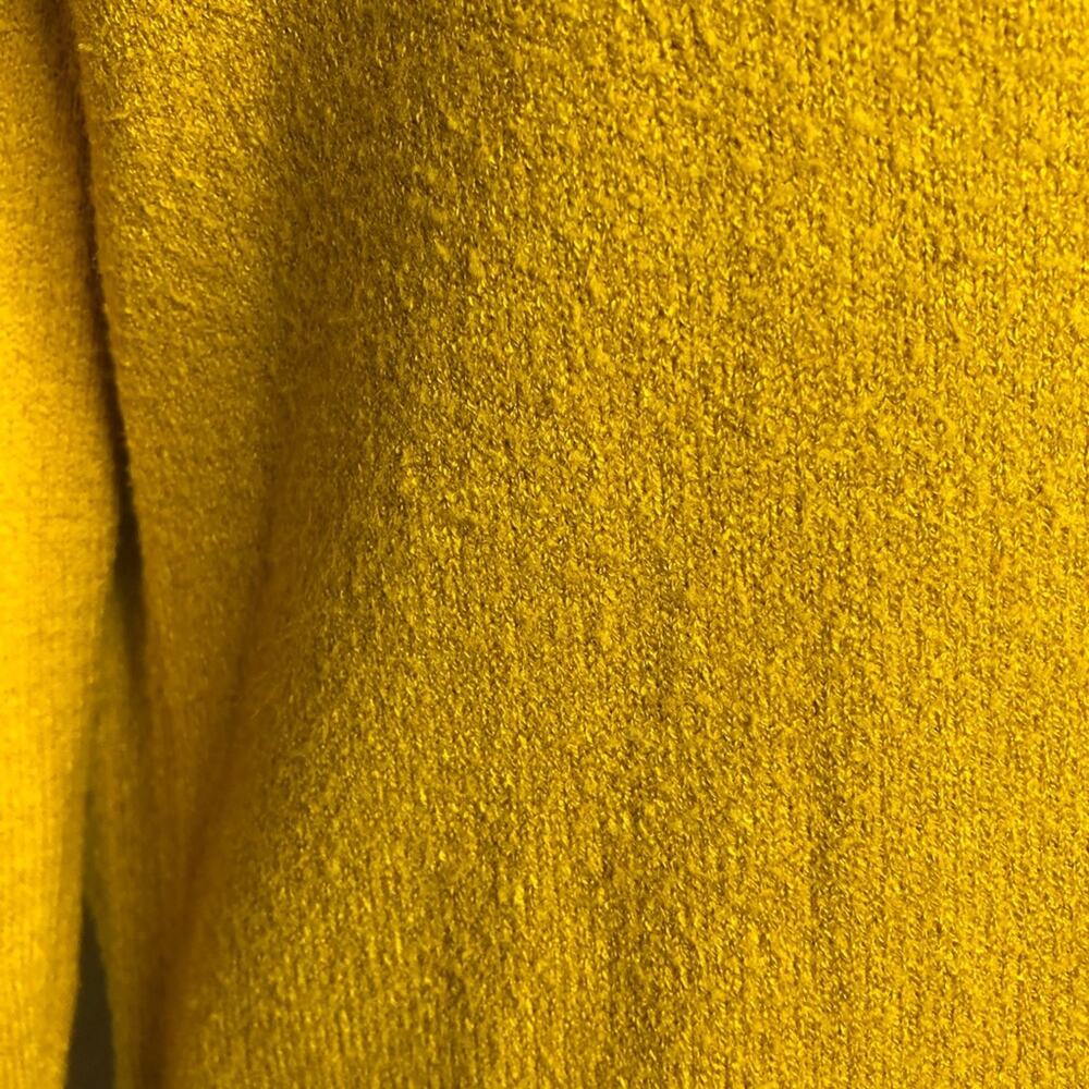 Anthropologie gold mustard yellow v neck sweater size Extra Small XS - Picture 5 of 15